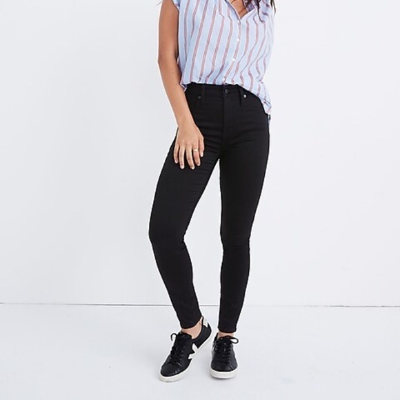 MADEWELL Curvy High Rise Skinny Jeans in Carbondale Wash Black Size 26 - Picture 1 of 14